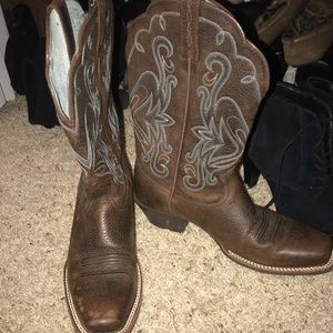 cowboy boots with blue